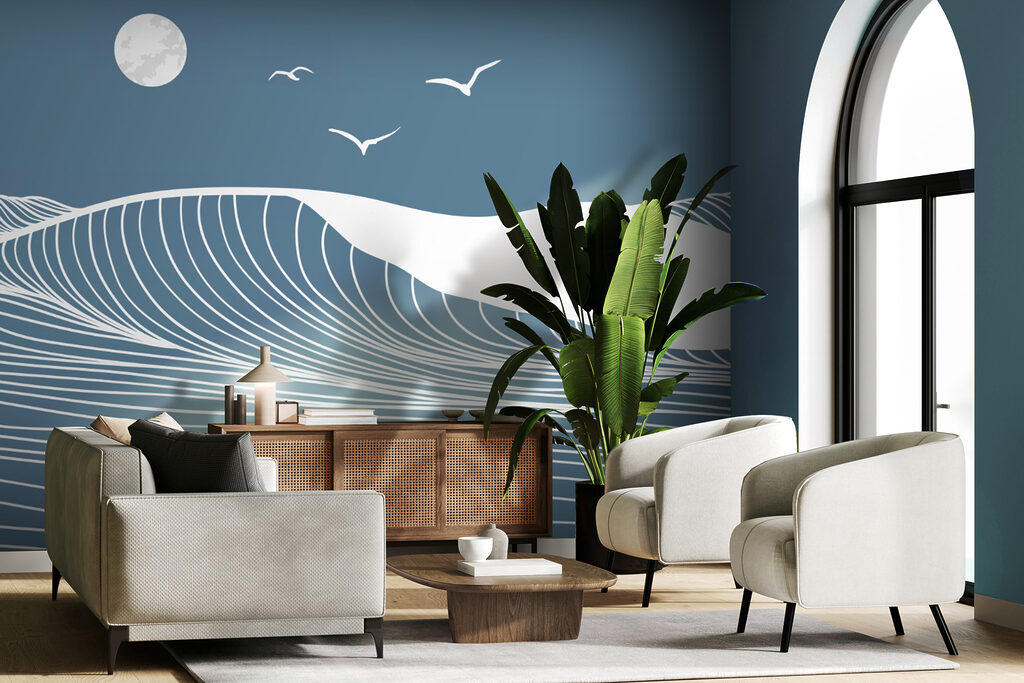 Olas blancas y luna — interior 2