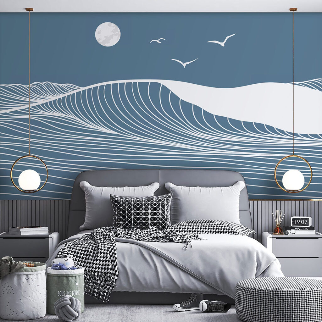 Olas blancas y luna — interior 5