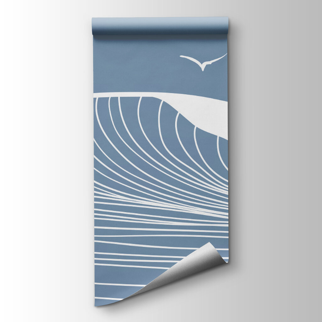 Olas blancas y luna — vista del producto