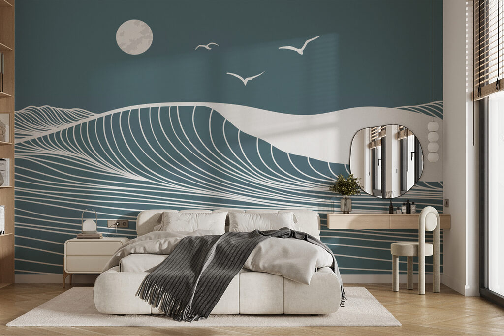 Olas blancas y luna — interior 2
