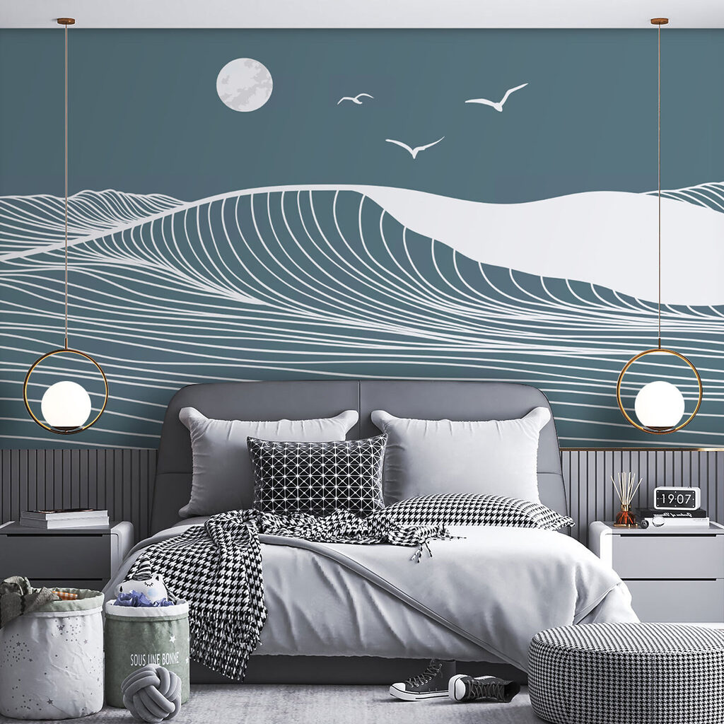 Olas blancas y luna — interior 3