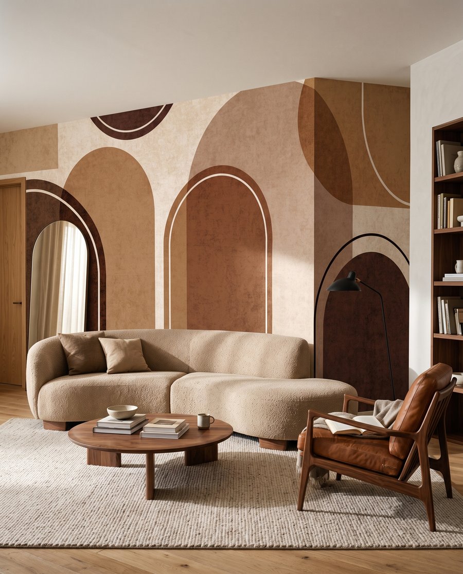 Juego de arcos en un interior
