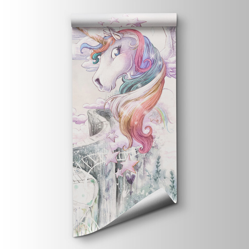 Unicornio alado entre cristales — vista del producto