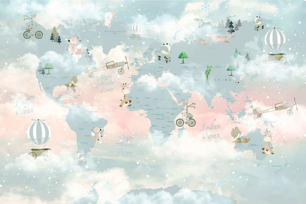 Mapa entre las nubes — diseño completo