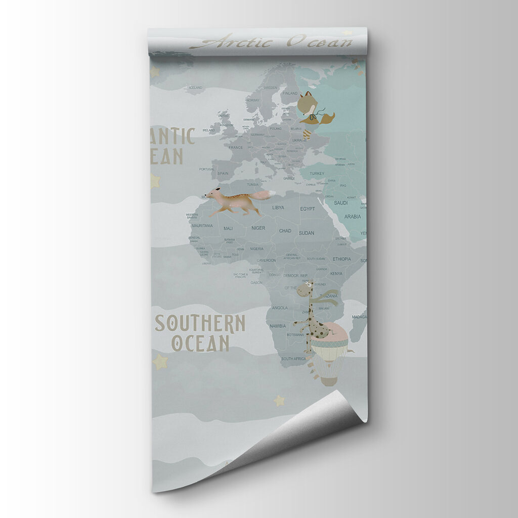 Mapa en franjas onduladas — vista del producto
