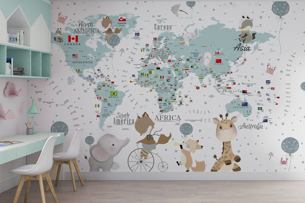 Mapa con animales viajeros — interior 2