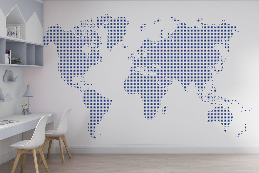 Mapa mundial de puntos — interior 3