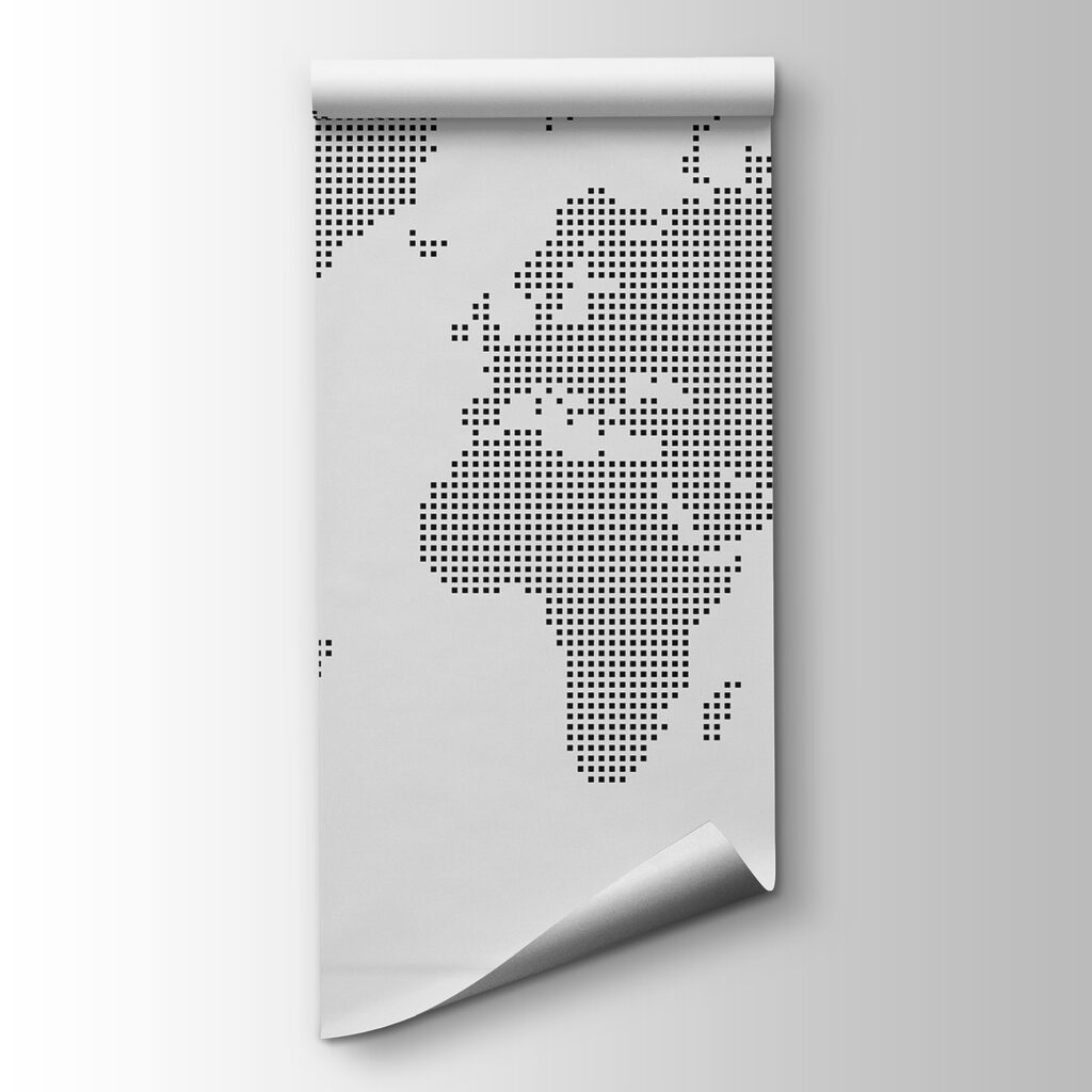 Mapa mundial de puntos — vista del producto