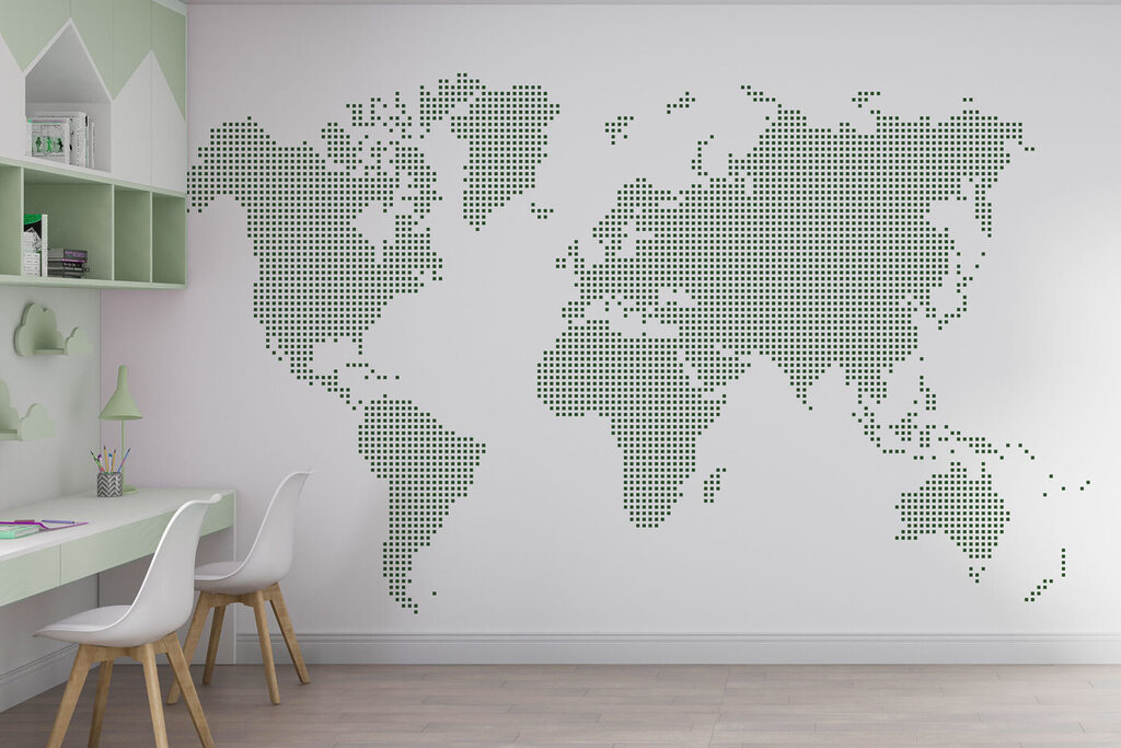 Mapa mundial de puntos — interior 3
