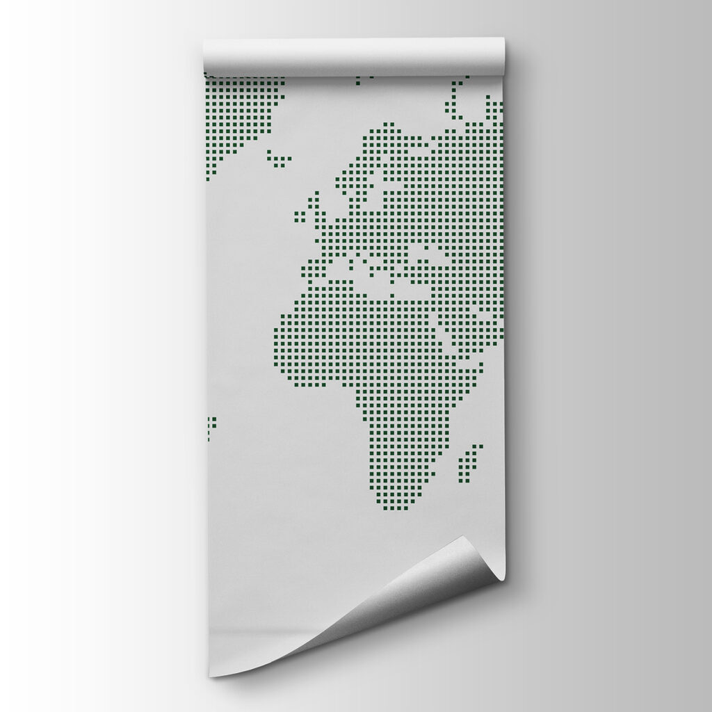 Mapa mundial de puntos — vista del producto