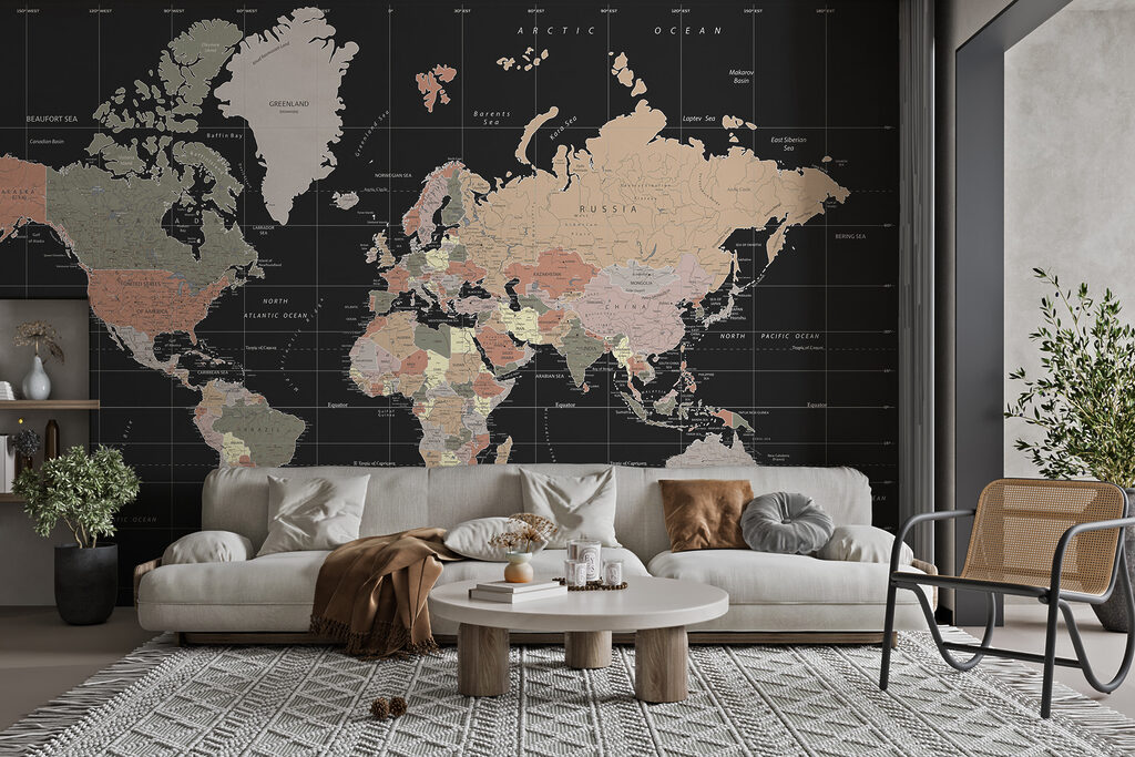 Mapa en antracita — interior 1
