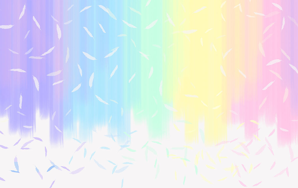 Arcoíris pastel con rayas — diseño completo