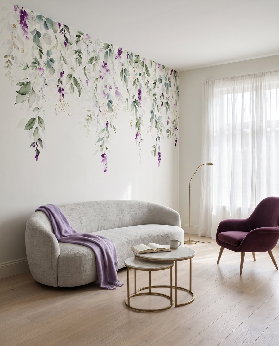 Ramas con flores moradas — interior 3