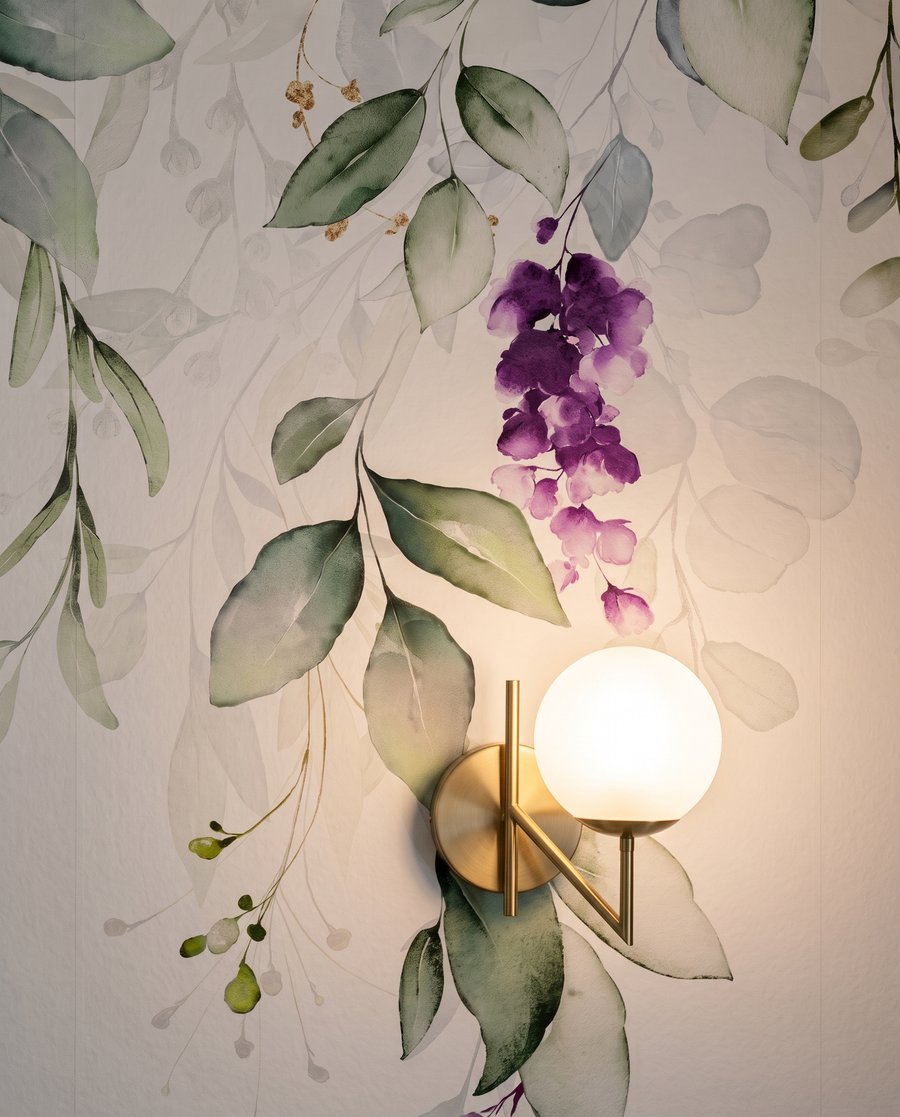 Ramas con flores moradas — detalle