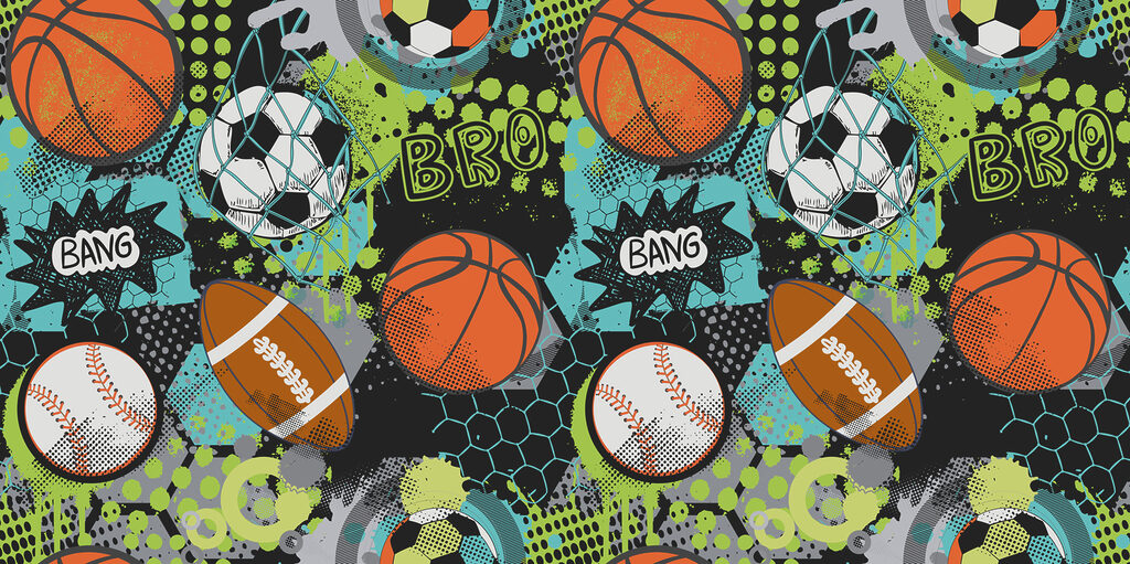 Balones deportivos de colores — diseño completo
