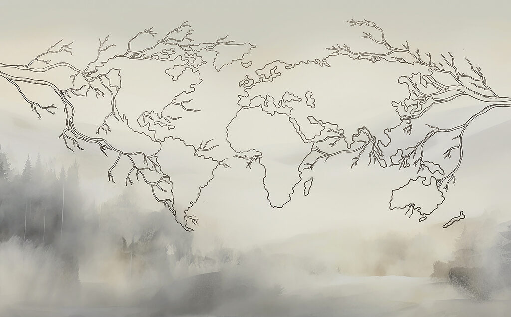 Mapa entre niebla — diseño completo