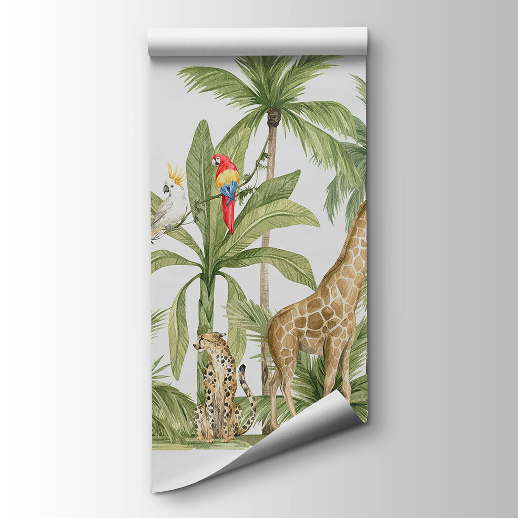 Animales entre palmeras — vista del producto