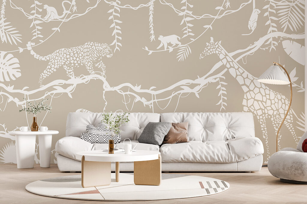 Animales en contornos blancos — interior 1