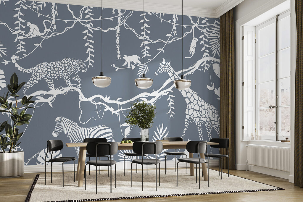 Animales en contornos blancos — interior 1