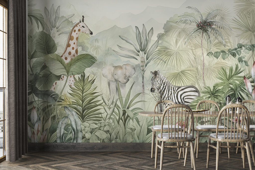 Cebra entre hojas suaves — interior 2