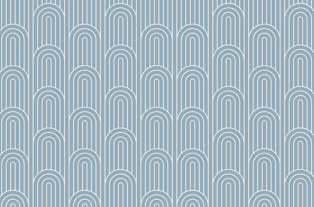 Arcos finos en fila — diseño completo