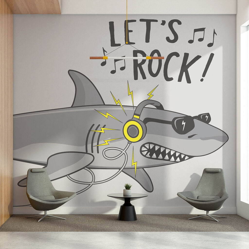 Tiburón con auriculares — interior 2