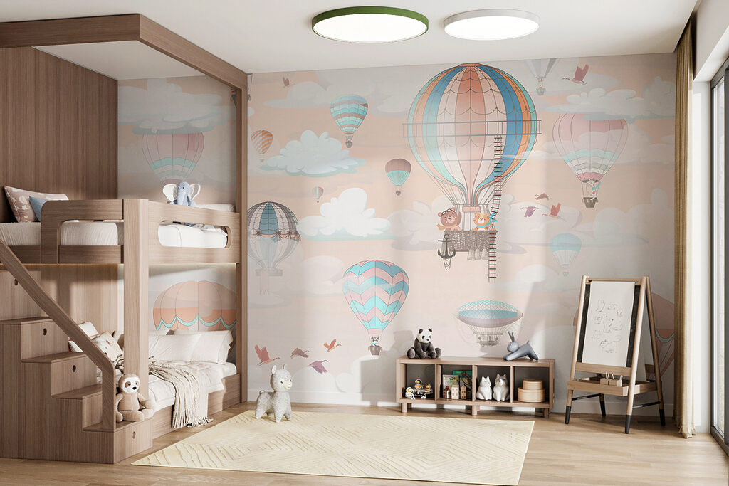 Globos pastel entre nubes — interior 4