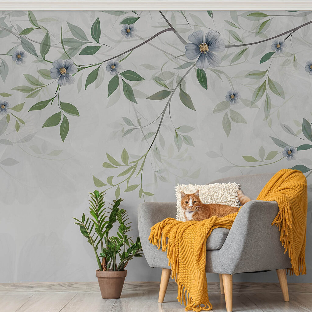 Flores azules en ramitas — interior 3
