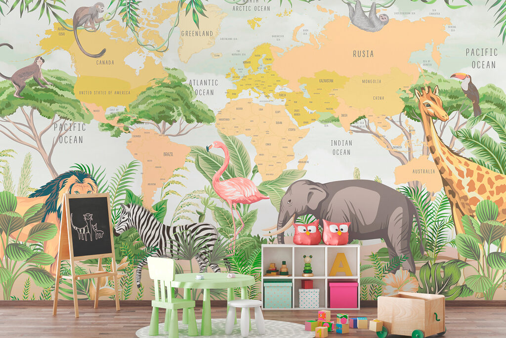 Mapa con animales — interior 2