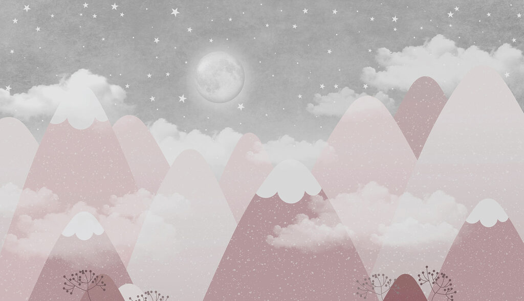 Montañas bajo la luna — diseño completo