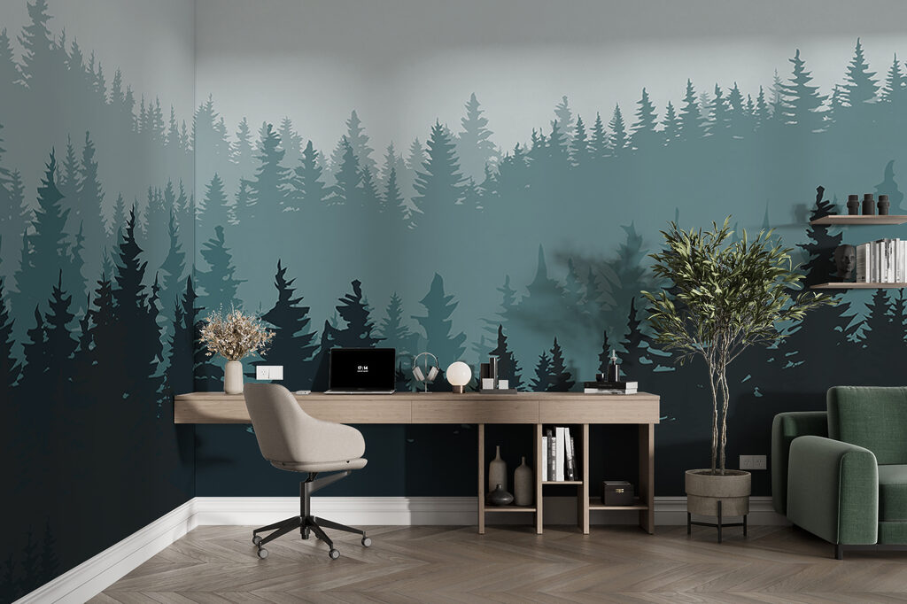 Pinos oscuros en capas — interior 2