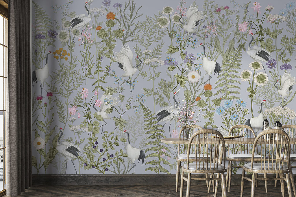 Garzas entre flores — interior 3