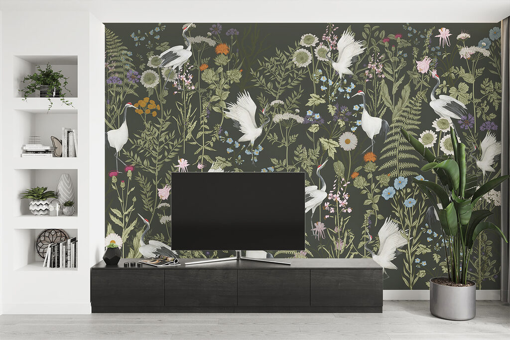 Garzas entre flores — interior 1