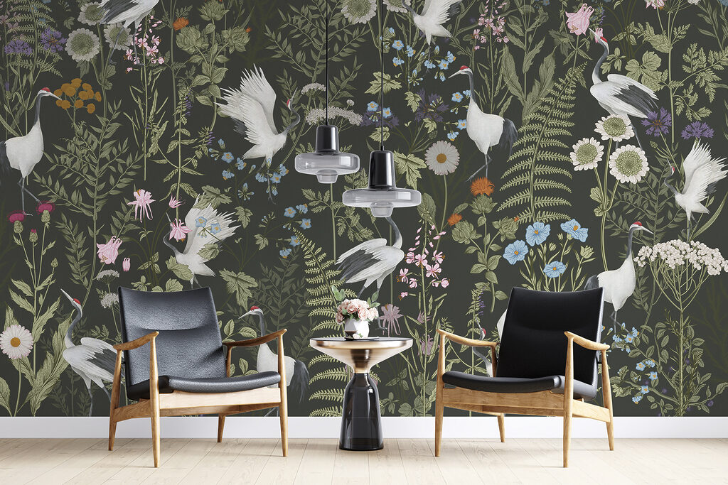 Garzas entre flores — interior 2
