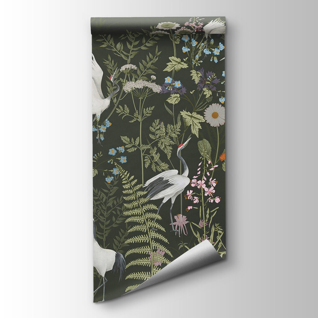 Garzas entre flores — vista del producto