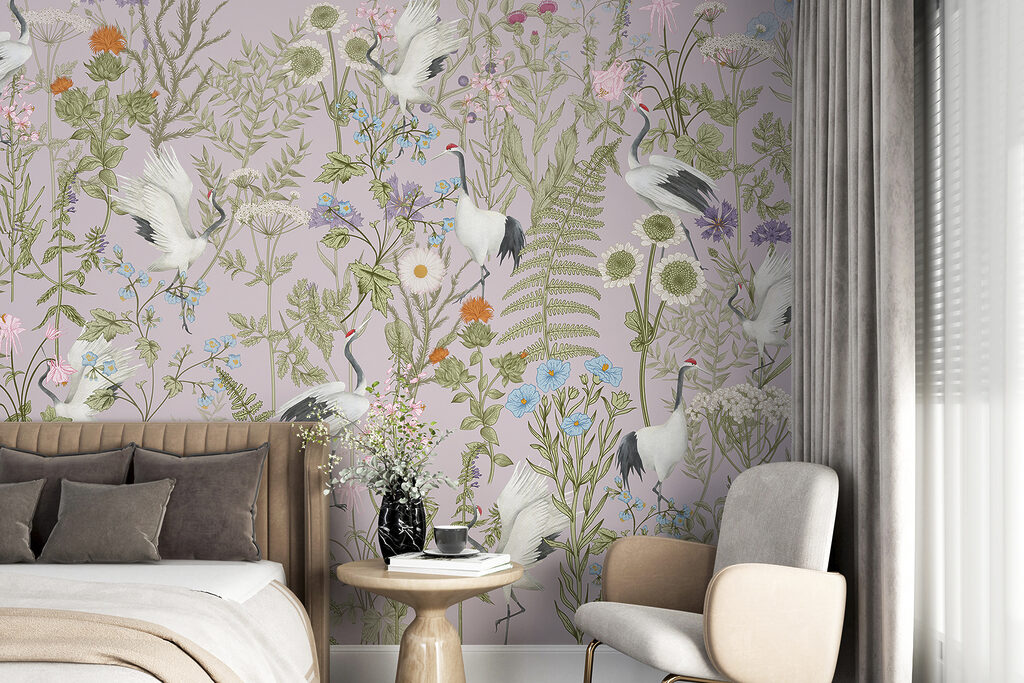 Garzas entre flores — interior 1