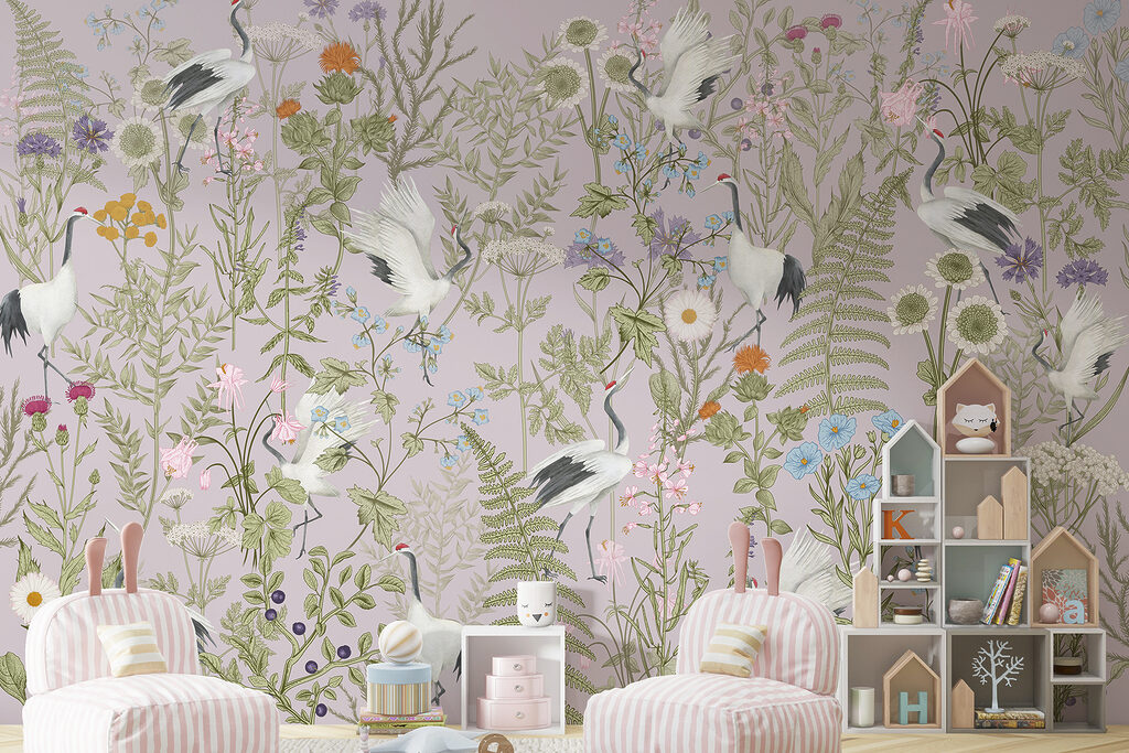 Garzas entre flores — interior 3