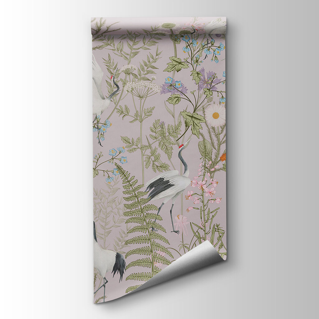 Garzas entre flores — vista del producto