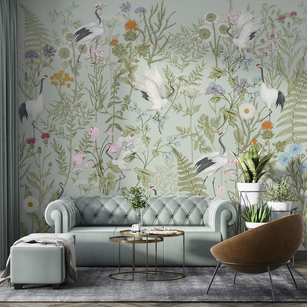 Garzas entre flores — interior 1