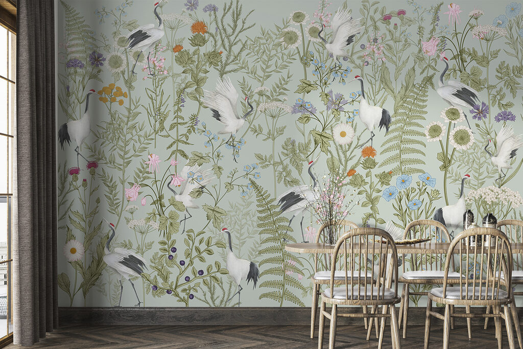 Garzas entre flores — interior 2