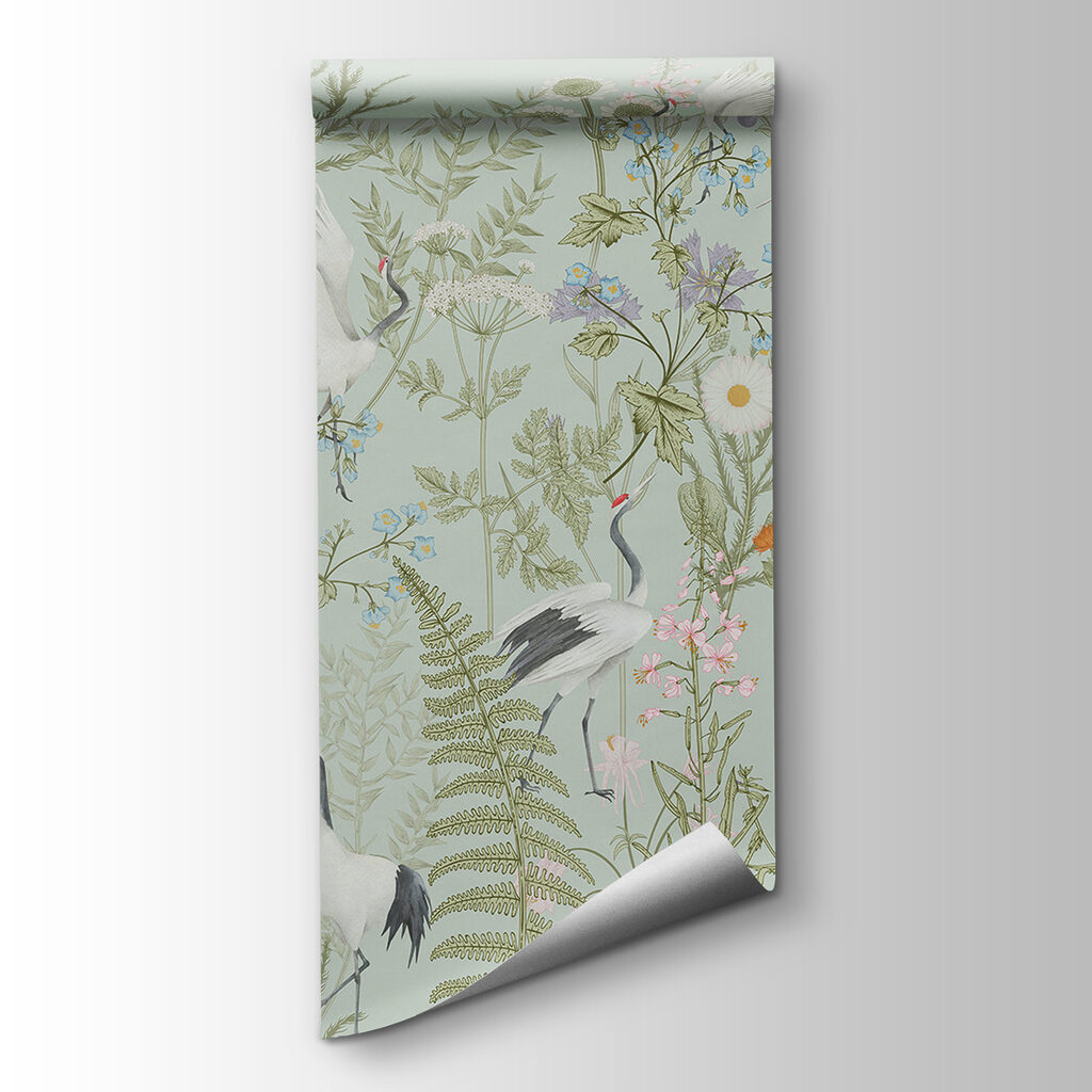 Garzas entre flores — vista del producto
