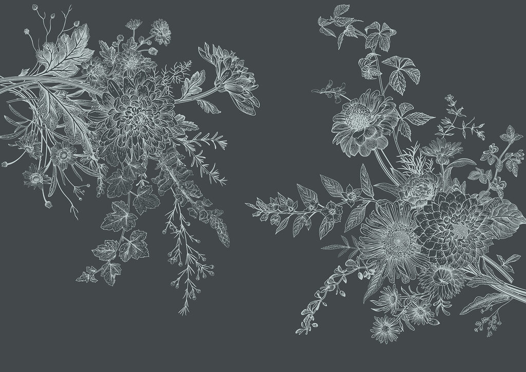 Ramas de flores finas — diseño completo
