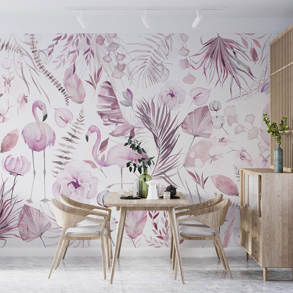 Flamencos entre flores — interior 1