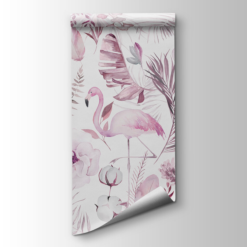 Flamencos entre flores — vista del producto