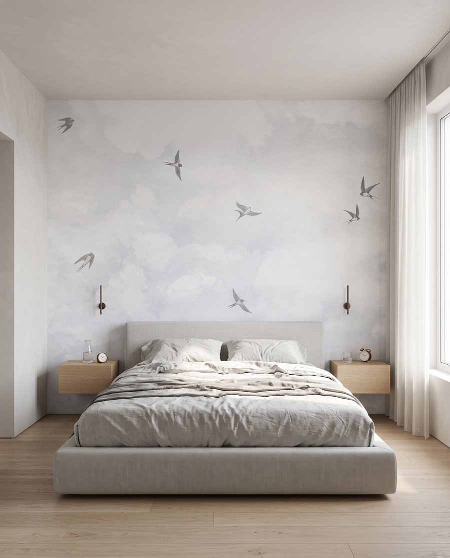 Aves entre nubes — interior 2