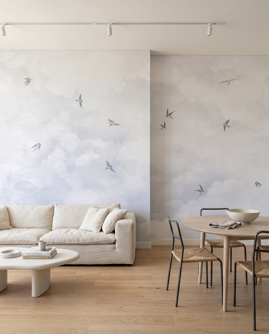 Aves entre nubes — interior 3