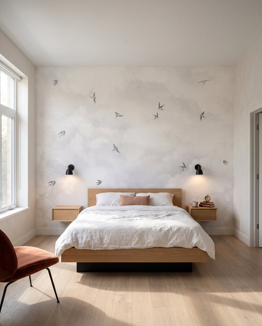 Aves entre nubes — interior 2
