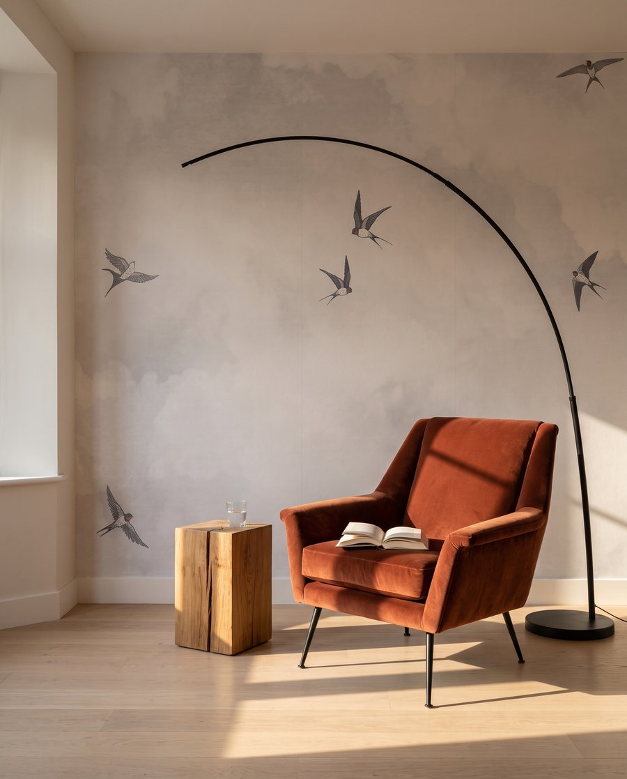 Aves entre nubes — interior 3