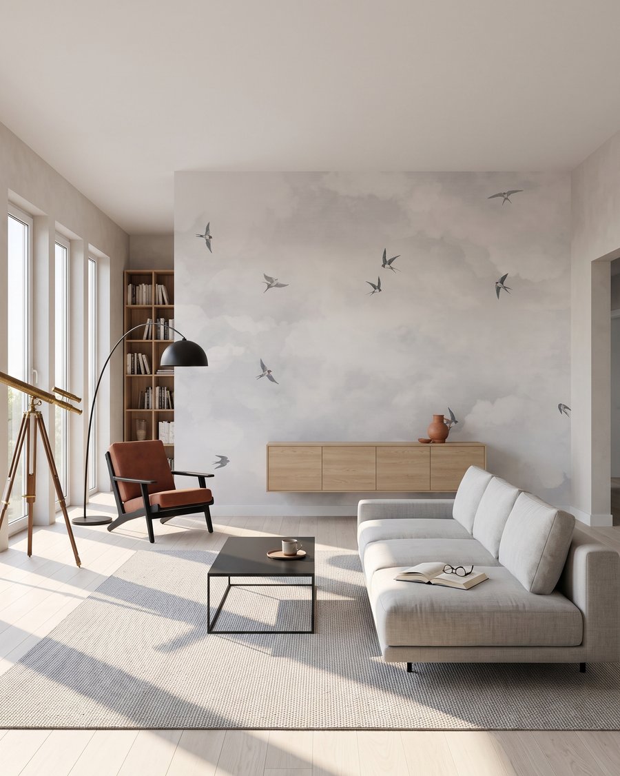 Aves entre nubes — interior 4