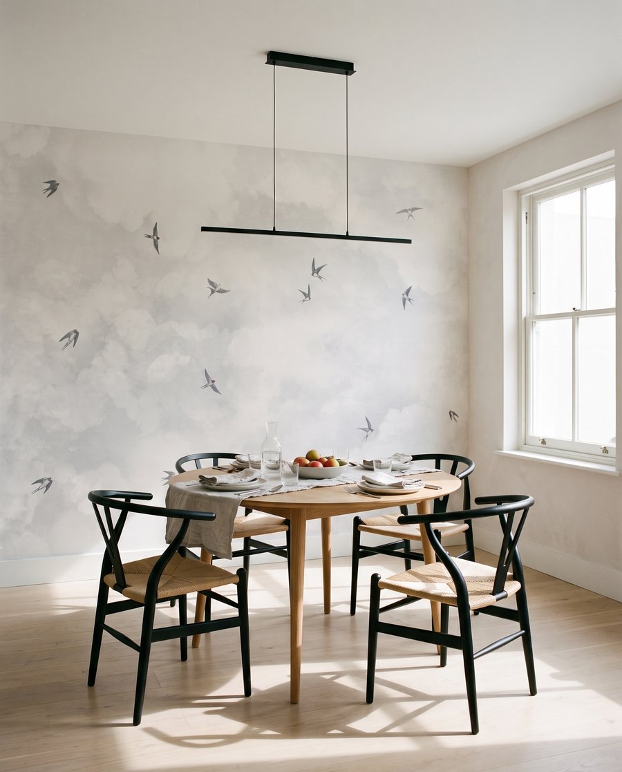 Aves entre nubes — interior 1
